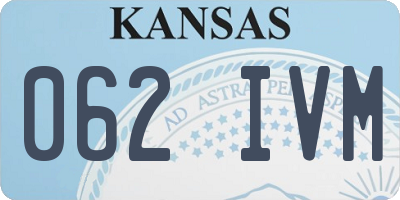 KS license plate 062IVM