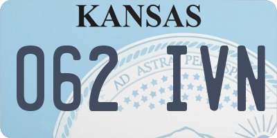 KS license plate 062IVN