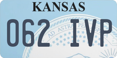 KS license plate 062IVP