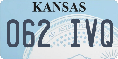 KS license plate 062IVQ