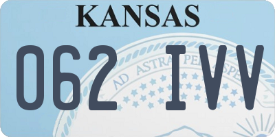 KS license plate 062IVV