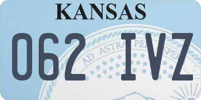 KS license plate 062IVZ