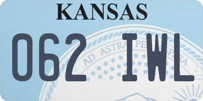 KS license plate 062IWL