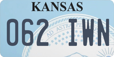 KS license plate 062IWN