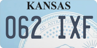 KS license plate 062IXF