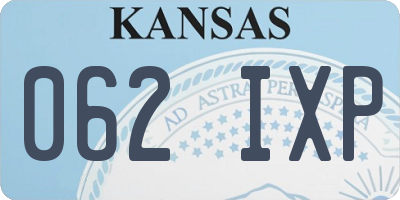 KS license plate 062IXP
