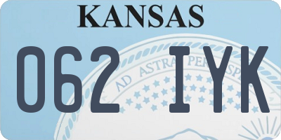 KS license plate 062IYK