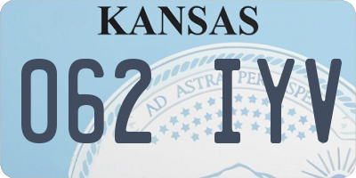 KS license plate 062IYV