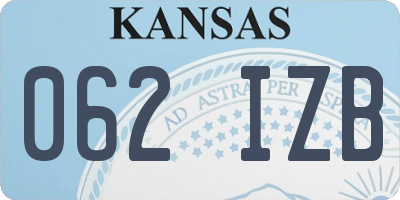 KS license plate 062IZB