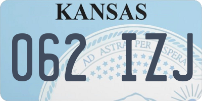 KS license plate 062IZJ