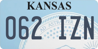 KS license plate 062IZN