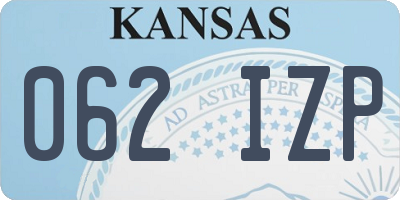 KS license plate 062IZP