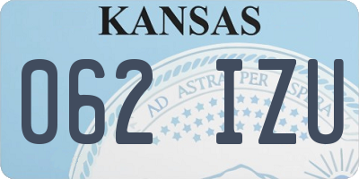 KS license plate 062IZU