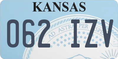 KS license plate 062IZV