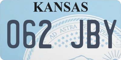 KS license plate 062JBY