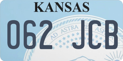 KS license plate 062JCB