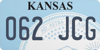 KS license plate 062JCG