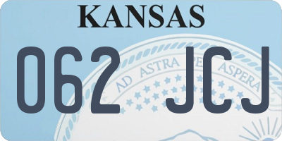 KS license plate 062JCJ