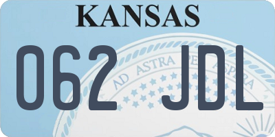 KS license plate 062JDL