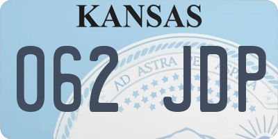 KS license plate 062JDP