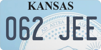 KS license plate 062JEE