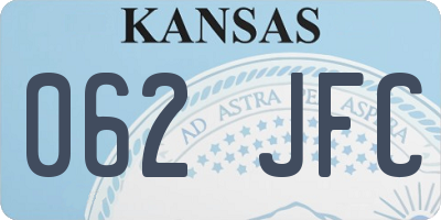 KS license plate 062JFC