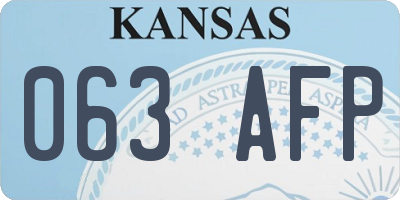 KS license plate 063AFP