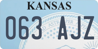 KS license plate 063AJZ