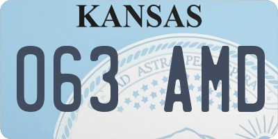 KS license plate 063AMD