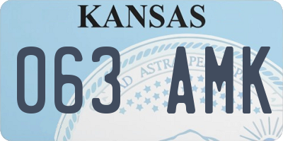 KS license plate 063AMK