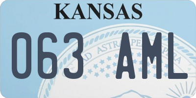 KS license plate 063AML