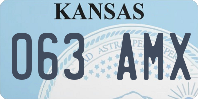 KS license plate 063AMX
