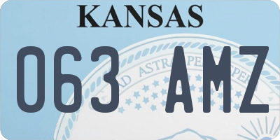 KS license plate 063AMZ