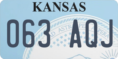 KS license plate 063AQJ