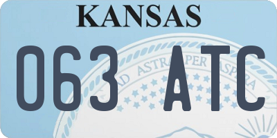 KS license plate 063ATC