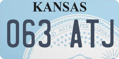 KS license plate 063ATJ