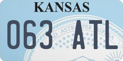 KS license plate 063ATL