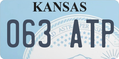 KS license plate 063ATP