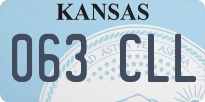 KS license plate 063CLL