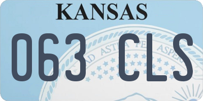 KS license plate 063CLS
