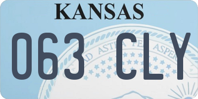 KS license plate 063CLY