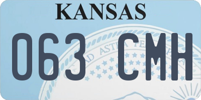 KS license plate 063CMH