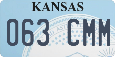 KS license plate 063CMM