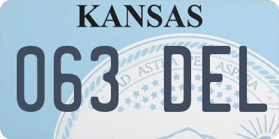 KS license plate 063DEL