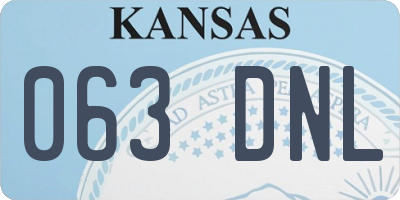 KS license plate 063DNL