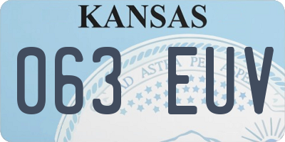 KS license plate 063EUV