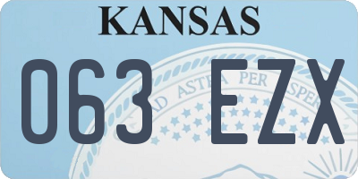 KS license plate 063EZX