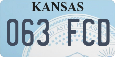 KS license plate 063FCD