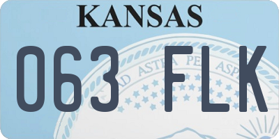KS license plate 063FLK