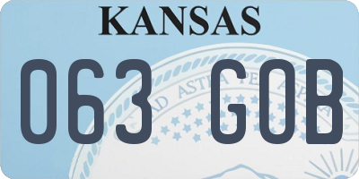 KS license plate 063GOB